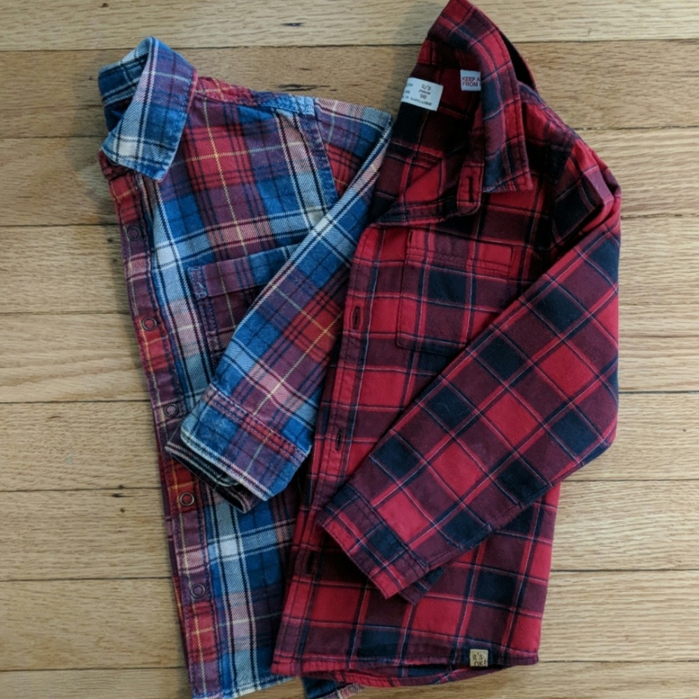 Zara babyboyset of 2 button down shirts